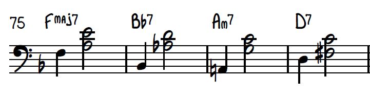 Third four measures with changes