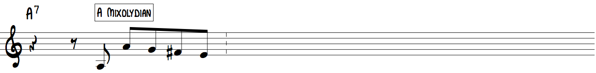 A Mixolydian Piano Lick