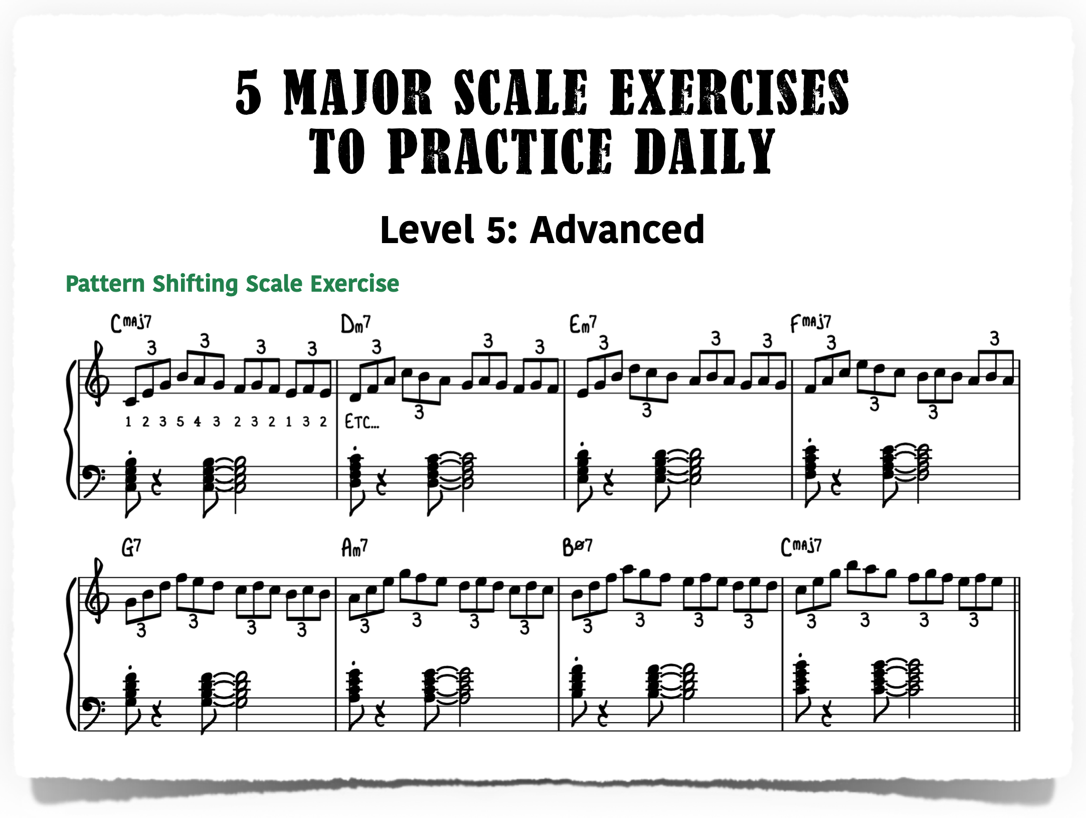 5 Major Scale Exercises to Practice Daily Piano With Jonny