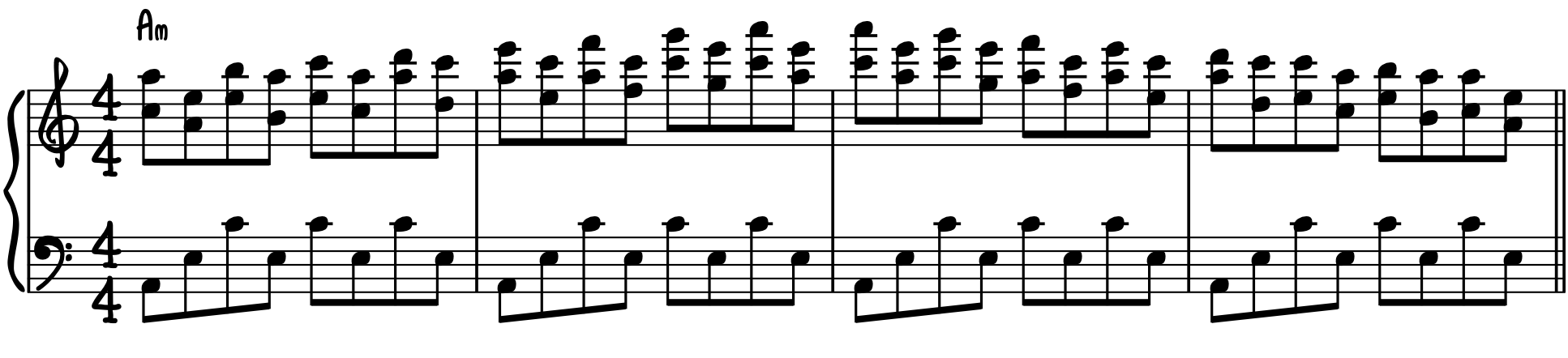 A Minor Flowing Piano Exercise (Aeolian)