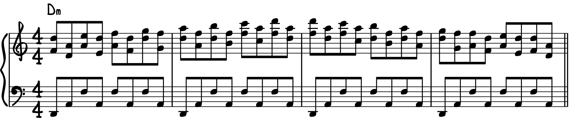D Minor Flowing Piano Exercise (Dorian)
