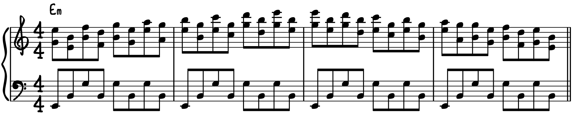 E Minor Flowing Piano Exercise (Phrygian)